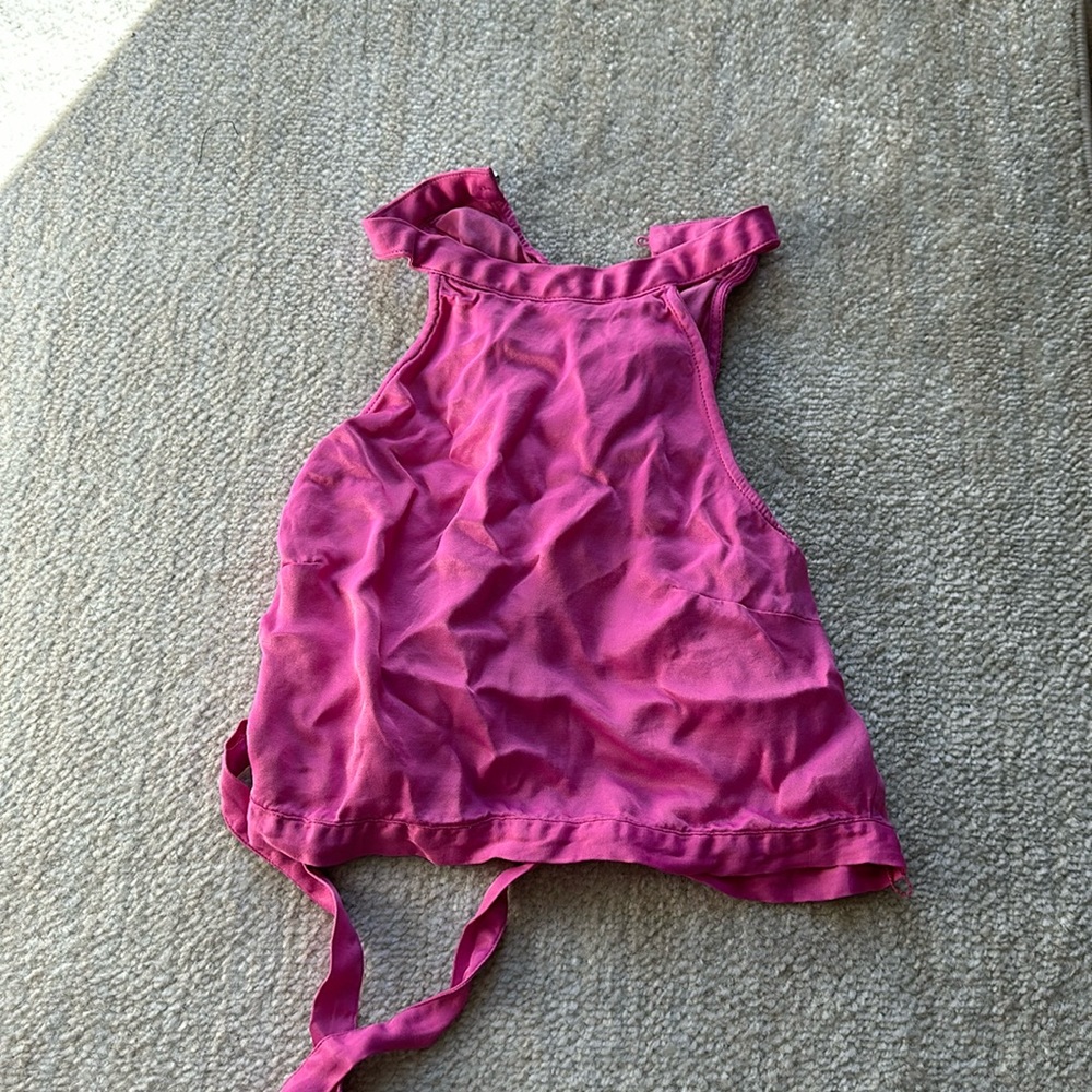 Pink zara crop top